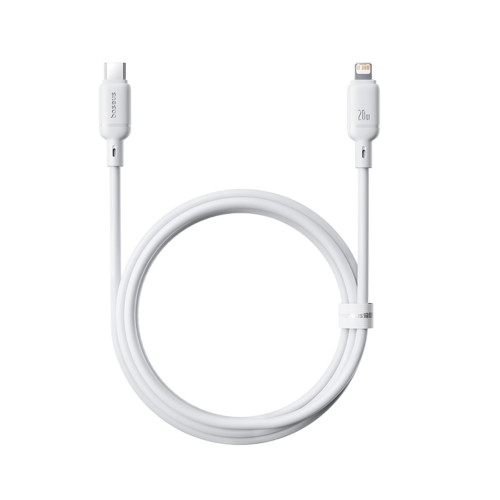 Os-Baseus Silky Series Fast Charging Cable Type-C To Ip 20W 1M Moon White