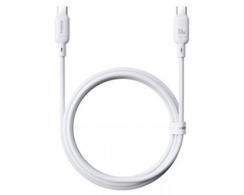 Os-Baseus Silky Fast Charging Data Cable Usb-A To Usb-C 3A 1M Moon White