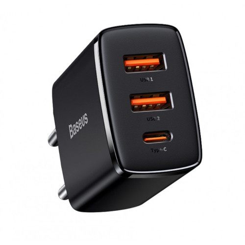 Baseus Compact Quick Charger 2U+C 30W Eu Black