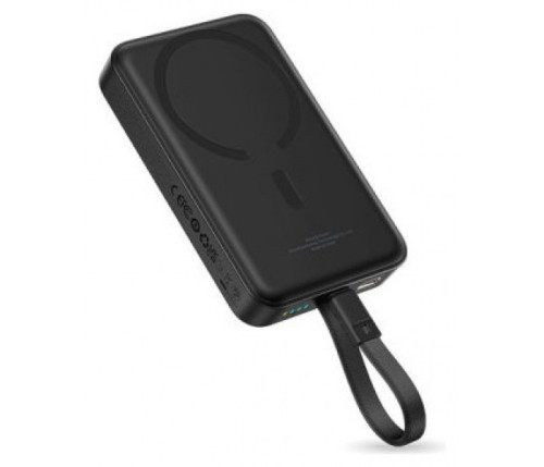 Os-Baseus Enerfill Fm11 Magnetic Power Bank With Built-In Usb Cable 10000Mah 30W Cosmic Black