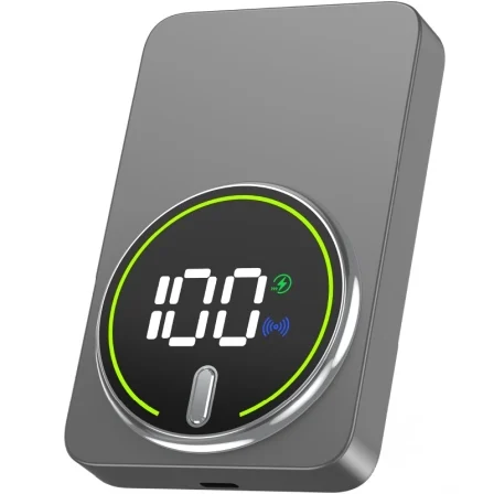 Powerbank 10000Mah Leotec Lepoww20w10g/ 20W/ Wireless/ Gris/ Incluye Cable Usb Tipo-C
