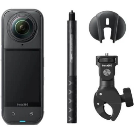 Cámara Digital Deportiva Insta360 X5 Vista Múltiple Motero Kit/ 8K/ Ángulo De Visión 360º/ Negra