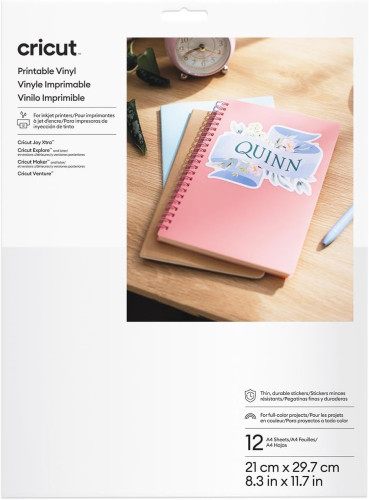 Cricut Printable Vinyl A4 - 12 Sheets (White)