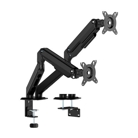 Soporte De Mesa Con Contrapeso Para 2 Monitores Aisens Dt32tsr-451/ Giratorio/ Inclinable/ Hasta 9Kg