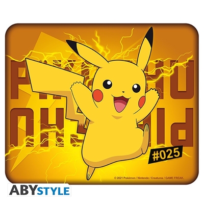 Abystyle ABYACC403 Rayo En Abystyle! ¡Ha Aparecido Un Mousepad De Pikachu Salvaje! ¡Vive Una Aventura Con Los Pokémon Más Icónicos Sin Demora! - Tela Tejida - Impresión De Alta Calidad. - Fondo Antideslizante - Flexible Y Fácil De Transporta...