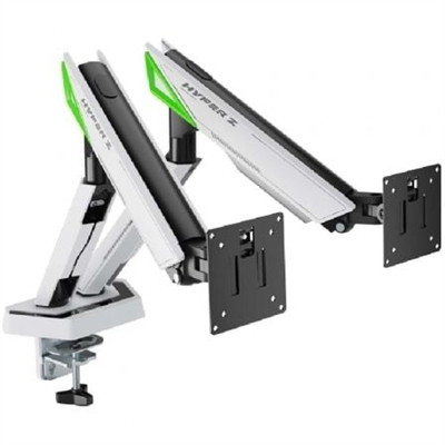 Aisens DT38TSR-345 - Soporte de mesa contrapeso giratorio e inclinable para monitor/TV (3 pivotes, 2 brazos) de 17”-38”- Fabricado con acero y aluminio de alta resistencia y pintado con pintura electrostática para un acabado perfecto.- Se permite la instalación en la mesa a través de abrazadera o de tornillo pasante- VESA Máximo: 100x100mm (Compatible con VESA de 75x75, 100x100mm)- Carga Máxima: 16kg / Brazo- Rango de peso soportado por brazo: 2-16kgs (El peso del monitor tiene que estar dentro de este rango)- Angulo de Inclinación: -60º / +60º (depende de la instalación y del espacio disponible)- Angulo máximo de giro: 360º (depende de la instalación y del espacio disponible)- Ángulo máximo de rotación: 180º (depende de la instalación y del espacio disponible)- Brazo articulado con muelle para un ajuste fácil y cómodo.- Distancia entre mesa y pantalla: ajustable entre 232 y 470mm (depende de la instalación y del espacio disponible)- Sistema de pasacables: dispone de unos orificios para poder pasar los cables por el interior del tubo.- Color: Negro-Blanco