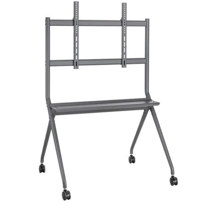 Aisens FT86FE-143 Aisens - Soporte De Suelo Pro Con Rueda 1 Bandeja Para Pantalla Interactiva/Tv 120Kg De 50-86 Negro