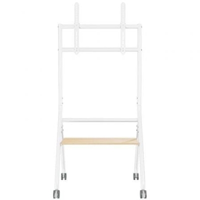 Aisens FT86FE-331 Soporte de suelo eco con rueda, bandeja para pantalla interactiva/TV de 37”-86”Fabricado con acero de alta resistencia y pintado con pintura electrostática para un acabado perfecto.El soporte del suelo con bandeja para pantalla interactiva es una excelente opción para presentaciones, conferencias y aulas en las que se utiliza una pantalla interactiva de gran tamaño. Con su capacidad de almacenamiento, estabilidad y flexibilidad, este soporte ofrece una solución práctica y eficiente para mejorar la experiencia de visualización y colaboración.Mayor flexibilidad y adaptabilidad: este soporte puede ser movido fácilmente. Además, es posible girar la pantalla en diferentes ángulos, lo que permite una mejor visualización para una audiencia más amplia.Máxima estabilidad y seguridad: debido a su diseño robusto, este soporte es capaz de soportar el peso de pantallas interactivas de gran tamaño sin comprometer su estabilidad.Mayor capacidad de almacenamiento: la bandeja grande integrada en el soporte permite al usuario guardar y tener a mano los equipos y materiales necesarios para una presentación o clase.