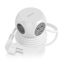 Aisens ASPS-2A2C04-W - Aisens - Regleta De Enchufes Sobremesa Multifuncion Con 3 Tomas + 2Xusb-C 2Xusb-A 1.4M Bla