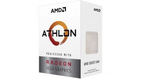 Amd YD30GEC6M2OFH AMD Athlon 300GE. Familia de procesador: AMD Athlon, Socket de procesador: Zócalo AM4, Litografía del procesador: 14 nm. Canales de memoria: Dual-channel, Velocidad de reloj de memoria que admite el procesador: 2667 MHz. Modelo de adaptador gráfico incorporado: AMD Radeon Vega 3, Frecuencia base de gráficos incorporada: 1100 MHz. Segmento de mercado: Escritorio