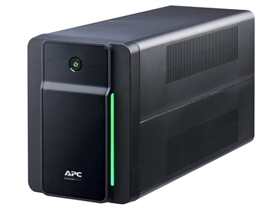 Apc BX1200MI-GR APC BX1200MI-GR. Topología UPS: Línea interactiva, Capacidad de potencia de salida (VA): 1,2 kVA, Potencia de salida: 650 W. Tipo de salida AC: Tipo F, Conector: Tipo F, Cantidad de salidas AC: 4 salidas AC. Tecnología de batería: Sealed Lead Acid (VRLA), Tiempo típico de respaldo a carga completa: 1 min, Tiempo típico de respaldo a media carga: 5 min. Factor de forma: Compacto, Color del producto: Negro, Longitud de cable: 1,2 m. Ancho: 140 mm, Profundidad: 390 mm, Altura: 190 mm