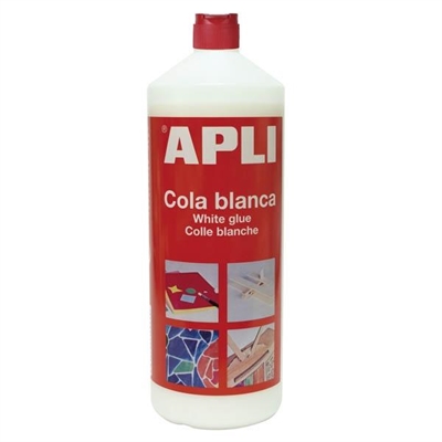 Apli 12851 Cola Blanca Liquida Con Un Aplicador De Punta Y Tapa Superior No Desmontable Que Permite Una Aplicacion Facil Y Precisa. Formula Libre De Disolventes Y No Toxica. Ideal Para Todo Tipo De