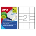 Apli 1276 - Etiquetas Autoadhesivas Color Blanco De Cantos Rectos Tama?O 70 X 424 Mm Con Adhesivo Perm