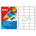 Apli 1594 - Etiquetas Autoadhesivas Color Verde De Cantos Rectos Tama?O 70 X 37 Mm Con Adhesivo Perman