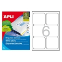 Apli 2421 - Etiquetas Autoadhesivas Color Blanco De Cantos Romos Tama?O 991 X 931 Mm Con Adhesivo Perm