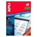Apli 2529 - Etiquetas Autoadhesivas Color Blanco Cantos Rectos Tama?O 210 X 148 Mm Con Adhesivo Perman