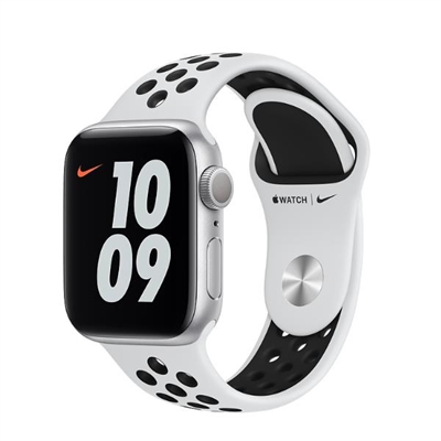 Apple M00T3TY/A APPLE WATCH NIKE SERIES 6 GPS 40MM SILVER ALUMIN. CASE WITH PURE PLAT. BLK NIKE SPORT BAND