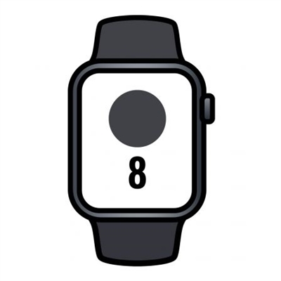 Apple MNP13TY/A Apple Watch Series 8 (GPS) - 45 mm - aluminio de medianoche - reloj inteligente con pulsera deportiva - fluoroelastómero - medianoche - tamaño de la banda: Regular - 32 GB - Wi-Fi, Bluetooth - 38.8 g