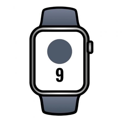 Apple MR9E3QL/A Apple Watch Series 9 Gps 45Mm Silver Aluminium Case With Storm Blue Sport Band - M/L - Tamaño Pantalla: 1,8 ''; Correa Desmontable: Sí; Duración De La Batería: 18 H