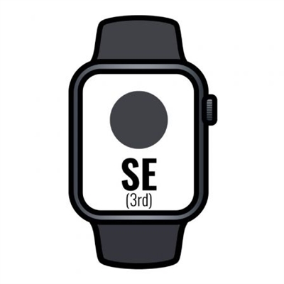 Apple MRE73QL/A Apple Watch Se Gps 44Mm Midnight Aluminium Case With Midnight Sport Band - S/M - Tamaño Pantalla: 1,73 ''; Correa Desmontable: Sí; Duración De La Batería: 18 H