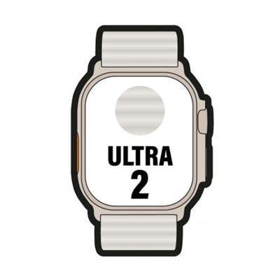 Apple MREJ3TY/A Apple Watch Ultra 2 Gps + Cellular 49Mm Titanium Case With White Ocean Band - Tamaño Pantalla: 1,92 ''; Correa Desmontable: Sí; Duración De La Batería: 36 H