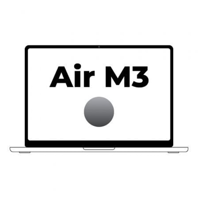 Apple MRXN3Y/A Apple MacBook Air 13 M3,8CPU,8GPU, 8GB, 256GB SSD - Space Grey