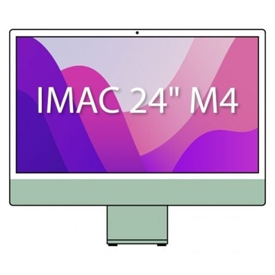 Apple MWUE3Y/A 24-Inch Imac With Retina 4.5K Display: Apple M4 Chip With 8-Core Cpu And 8-Core Gpu 16Gb 256Gb Ssd - Green - Tamaño Pantalla: 24 ''; Procesador: Apple Arm; Tipo Soporte 1: Ssd (Solid State Disk); Pantalla Táctil: No; Versión Sistema Operativo: No Presente; Ram Instalada: 16 Gb; Disco Duro: 256 Gb