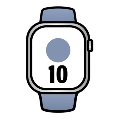 Apple MWWM3QL/A Apple Watch Series 10 Gps 46Mm Silver Aluminium Case With Denim Sport Band - M/L - Tamaño Pantalla: 1,81 ''; Correa Desmontable: Sí; Duración De La Batería: 18 H