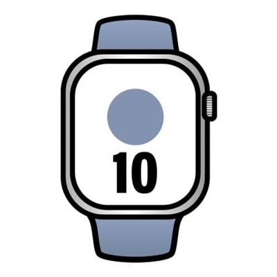 Apple MWX43QL/A Apple Watch Series 10 Gps + Cellular 42Mm Silver Aluminium Case With Denim Sport Band - M/L - Tamaño Pantalla: 1,65 ''; Correa Desmontable: Sí; Duración De La Batería: 18 H