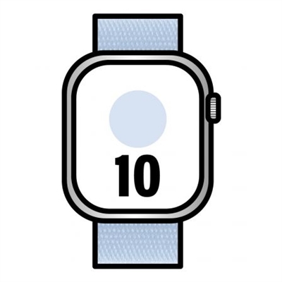 Apple MWX53QL/A Apple Watch Series 10 Gps + Cellular 42Mm Silver Aluminium Case With Blue Cloud Sport Loop - Tamaño Pantalla: 1,65 ''; Correa Desmontable: Sí; Duración De La Batería: 18 H