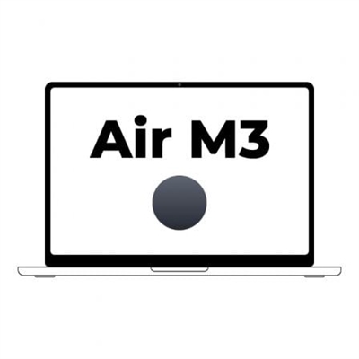 Apple MXD43Y/A Apple MacBook Air 15 M3,8CPU,10GPU, 16GB, 512GB SSD - Midnight