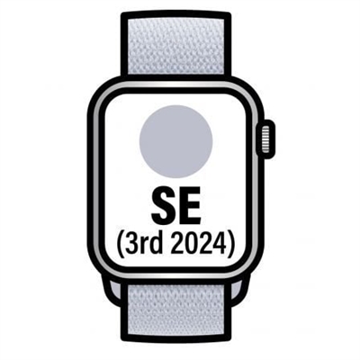 Apple MXET3QL/A Apple Watch Se Gps 44Mm Silver Aluminium Case With Blue Cloud Sport Loop - Tamaño Pantalla: 1,78 ''; Correa Desmontable: Sí; Duración De La Batería: 18 H