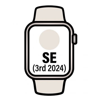 Apple MXEV3QL/A Apple Watch Se Gps 44Mm Starlight Aluminium Case With Starlight Sport Band - M/L - Tamaño Pantalla: 1,78 ''; Correa Desmontable: Sí; Duración De La Batería: 18 H