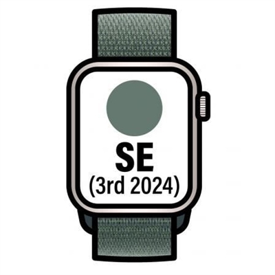 Apple MXEW3QL/A Apple Watch Se Gps 44Mm Starlight Aluminium Case With Lake Green Sport Loop - Tamaño Pantalla: 1,78 ''; Correa Desmontable: Sí; Duración De La Batería: 18 H
