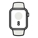 Apple MP6N3TY/A - Apple Watch Series 8 Gps 45Mm Silver Aluminium Case With White Sport Band - Regular - Tama