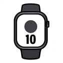 Apple MWWE3QL/A - Apple Watch Series 10 Gps 42Mm Jet Black Aluminium Case With Black Sport Band - S/M - Tama
