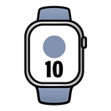 Apple MWWM3QL/A - Apple Watch Series 10 Gps 46Mm Silver Aluminium Case With Denim Sport Band - M/L - Tamaño 