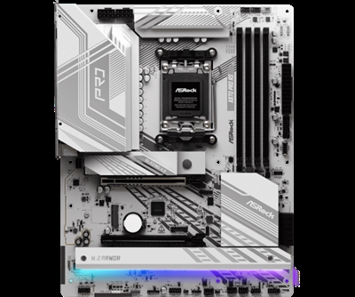 Asrock 90-MXBPZ0-A0UAYZ Asrock X870 PRO RS. Fabricante de procesador: AMD, Socket de procesador: Zócalo AM5, Procesador compatible: AMD Ryzen 7000 Series, AMD Ryzen 8000 Series, AMD Ryzen 9000 Series. tipos de memoria compatibles: DDR5-SDRAM, Memoria interna máxima: 256 GB, Tipo de ranuras de memoria: DIMM. Interfaces de disco de almacenamiento soportados: PCI Express 3.0, PCI Express 4.0, PCI Express 5.0, SATA III, Tipos de unidades de almacenamiento admitidas: HDD & SSD, Niveles RAID: 0, 1, 10. Soporte para proceso paralelo: CrossFire, Máxima resolución: 7680 x 4320 Pixeles. Tipo de interfaz ethernet: 2.5 Gigabit Ethernet, Controlador LAN: Dragon RTL8125BG