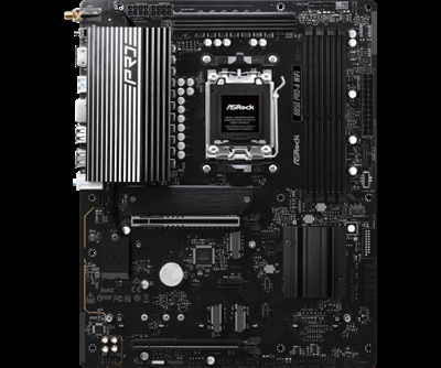 Asrock 90-MXBQN0-A0UAYZ Asrock B850 Pro-A WiFi. Fabricante de procesador: AMD, Socket de procesador: Zócalo AM5, Procesador compatible: AMD Ryzen 7000 Series, AMD Ryzen 8000 Series, AMD Ryzen 9000 Series. tipos de memoria compatibles: DDR5-SDRAM, Memoria interna máxima: 256 GB, Tipo de ranuras de memoria: DIMM. Interfaces de disco de almacenamiento soportados: PCI Express 4.0, PCI Express 5.0, SATA III, Tipos de unidades de almacenamiento admitidas: HDD & SSD, Niveles RAID: 0, 1, 10. Máxima resolución: 3840 x 2160 Pixeles. Conector USB: USB tipo A, USB Tipo C