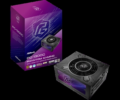 Asrock 90-UXP130-GFEAAB Asrock Phantom Gaming PG-1300G. Potencia total: 1300 W, Funciones de protección de poder: Sobreintensidad, Sobrevoltaje, Sobrecalentamiento, Sobrecarga, Cortocircuito, Bajo voltaje. Alimentador de energía para tarjeta madre: 20+4 pin ATX, Longitud del cable de alimentación de la placa base: 60 cm, Longitud del cable de alimentación SATA: 100,450 mm. Utilizar con: PC, Factor de forma de fuente de alimentación (PSU): ATX, Certificación 80 PLUS: 80 PLUS Gold. Color del producto: Negro, Tipo de enfriamiento: Activo, Diámetro de ventilador: 13,5 cm. Cables incluidos: CPU, PATA, PCIe, Peripheral (Molex), Peripheral (Molex) to SATA 3.3, SATA