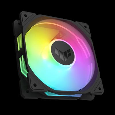Asustek 90DA0090-B09020 ASUS TUF GAMING TR120 ARGB 3IN1 Black. Tipo: Refrigerador de aire, Diámetro de ventilador: 12 cm, Velocidad de rotación (máx.): 2000 RPM, Nivel de ruido (alta velocidad): 29 dB, Máximo flujo de aire: 77,4 cfm, Presión máxima de aire: 3,3 mmH2O, Tipo de soporte: Hidráulico. Color del producto: Negro