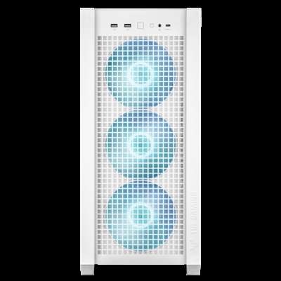 Asustek 90DC00I3-B19000 ASUS TUF Gaming GT302 ARGB. Factor de forma: Midi Tower, Tipo: PC, Color del producto: Blanco. Ventiladores frontales instalados: 3x 140 mm, Diámetro de ventiladores frontales soportados: 140 mm, Ventiladores traseros instalados: 1x 140 mm. Tamaños de disco duro soportados: 2.5,3.5. Ancho: 235 mm, Profundidad: 485 mm, Altura: 520 mm. Ancho del paquete: 592 mm, Profundidad del paquete: 309 mm, Altura del paquete: 598 mm