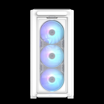Asustek 90DC00K3-B19010 ASUS A23 PLUS TG ARGB WHITE. Tipo: PC, Color del producto: Blanco, Formas de factor de tarjeta madre soportadas: micro ATX, Mini-ITX. Ventiladores frontales instalados: 3x 120 mm, Diámetro de ventiladores frontales soportados: 120,140 mm, Ventiladores traseros instalados: 1x 120 mm. Tamaños de disco duro soportados: 2.5,3.5. Ancho: 220 mm, Profundidad: 450 mm, Altura: 479 mm. Ancho del paquete: 290 mm, Profundidad del paquete: 566 mm, Altura del paquete: 493 mm