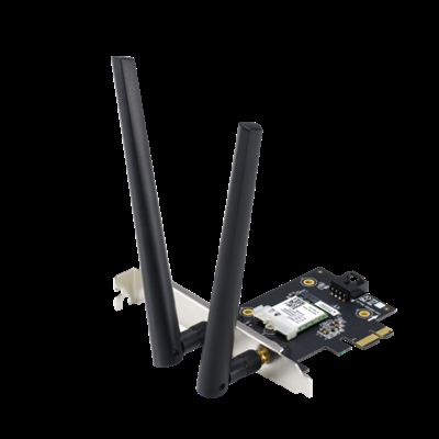 Asustek 90IG07A0-MO0B00 ASUS PCE-AX1800 BT5.2. Interno. Tecnología de conectividad: Inalámbrico, Interfaz de host: PCI Express, Interfaz: WLAN / Bluetooth. Rango máximo de transferencia de datos: 1775 Mbit/s, Estándar Wi-Fi: Wi-Fi 6 (802.11ax), Banda Wi-Fi: Doble banda (2,4 GHz / 5 GHz)