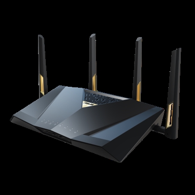 Asustek 90IG08V0-MO3N0V ASUS RT-BE88U - - enrutador inalámbrico - conmutador de 9 puertos - 1GbE, 2.5GbE - Puertos WAN: 3 - Wi-Fi 7 - Doble banda