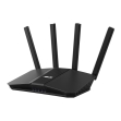 Asustek 90IG0910-MO3C00 ASUS RT-BE58U. Banda Wi-Fi: Doble banda (2,4 GHz / 5 GHz), Estándar Wi-Fi: Wi-Fi 7 (802.11be), Tasa de transferencia de datos WLAN (máx.): 3600 Mbit/s. Tipo de interfaz Ethernet LAN: 2.5 Gigabit Ethernet, Ethernet LAN, velocidad de transferencia de datos: 1000,2500 Mbit/s. Tipo de producto: Router de sobremesa, Color del producto: Negro, Indicadores LED: LAN, Poder, WAN. Diseño de la antena: Externo. Fabricante de procesador: Broadcom, Frecuencia del procesador: 2000 MHz