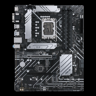 Asustek 90MB18X0-M1EAY0 ASUS PRIME B660-PLUS D4. Fabricante de procesador: Intel, Socket de procesador: LGA 1700, Procesador compatible: Intel® Celeron®, Intel® Core™ i3, Intel® Core™ i5, Intel® Core™ i7, Intel® Core™ i9,.... tipos de memoria compatibles: DDR4-SDRAM, Memoria interna máxima: 128 GB, Tipo de ranuras de memoria: DIMM. Interfaces de disco de almacenamiento soportados: M.2, PCI Express 4.0, SATA III, Tipos de unidades de almacenamiento admitidas: HDD & SSD, Niveles RAID: 0, 1, 5, 10. Conector USB: USB tipo A, USB Tipo C. Tipo de interfaz ethernet: 2.5 Gigabit Ethernet