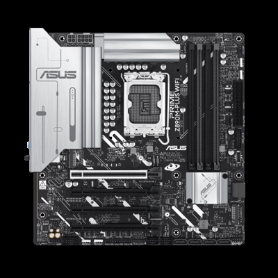 Asustek 90MB1J80-M0EAY0 ASUS PRIME Z890M-PLUS WIFI. Fabricante de procesador: Intel, Socket de procesador: LGA 1851 (Socket V1), Procesador compatible: Intel Core Ultra (Series 2). tipos de memoria compatibles: DDR5-SDRAM, Memoria interna máxima: 192 GB, Tipo de ranuras de memoria: DIMM. Interfaces de disco de almacenamiento soportados: M.2, SATA III, Tipos de unidades de almacenamiento admitidas: HDD & SSD, Niveles RAID: 0, 1, 5, 10. Tipo de interfaz ethernet: 2.5 Gigabit Ethernet, Estándar Wi-Fi: Wi-Fi 7 (802.11be), Wi-Fi estándares: Wi-Fi 7 (802.11be). Componente para: PC, Factor de forma: micro ATX, Familia del chipset: Intel