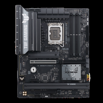Asustek 90MB1JL0-M0EAY0 ASUS TUF GAMING B860-PLUS WIFI. Fabricante de procesador: Intel, Socket de procesador: LGA 1851 (Socket V1), Procesador compatible: Intel Core Ultra (Series 2). tipos de memoria compatibles: DDR5-SDRAM, Memoria interna máxima: 256 GB, Tipo de ranuras de memoria: DIMM. Interfaces de disco de almacenamiento soportados: M.2, SATA III, Tipos de unidades de almacenamiento admitidas: HDD & SSD, Niveles RAID: 0, 1, 5, 10. Tipo de interfaz ethernet: 2.5 Gigabit Ethernet, Estándar Wi-Fi: Wi-Fi 7 (802.11be), Wi-Fi estándares: Wi-Fi 7 (802.11be). Componente para: PC, Factor de forma: ATX, Familia del chipset: Intel