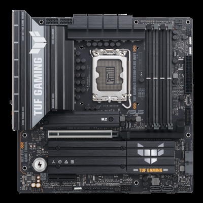 Asustek 90MB1JV0-M0EAY0 ASUS TUF GAMING B860M-PLUS WIFI. Fabricante de procesador: Intel, Socket de procesador: LGA 1851 (Socket V1), Procesador compatible: Intel Core Ultra (Series 2). tipos de memoria compatibles: DDR5-SDRAM, Memoria interna máxima: 256 GB, Tipo de ranuras de memoria: DIMM. Interfaces de disco de almacenamiento soportados: M.2, SATA III, Tipos de unidades de almacenamiento admitidas: HDD & SSD, Niveles RAID: 0, 1, 5, 10. Tipo de interfaz ethernet: 2.5 Gigabit Ethernet, Estándar Wi-Fi: Wi-Fi 7 (802.11be), Wi-Fi estándares: Wi-Fi 7 (802.11be). Componente para: PC, Factor de forma: micro ATX, Familia del chipset: Intel
